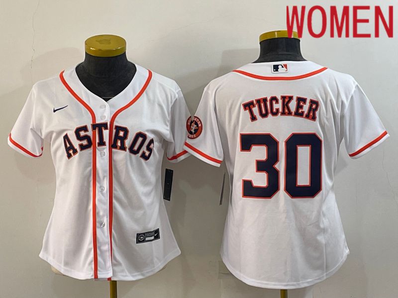 Women Houston Astros #30 Tucker White Game Nike 2022 MLB Jerseys